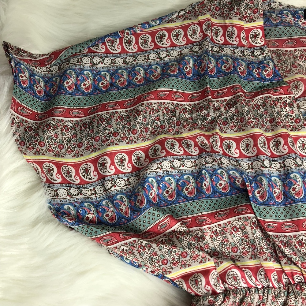 Coral Blue Paisley Dress - Picture 7 of 8